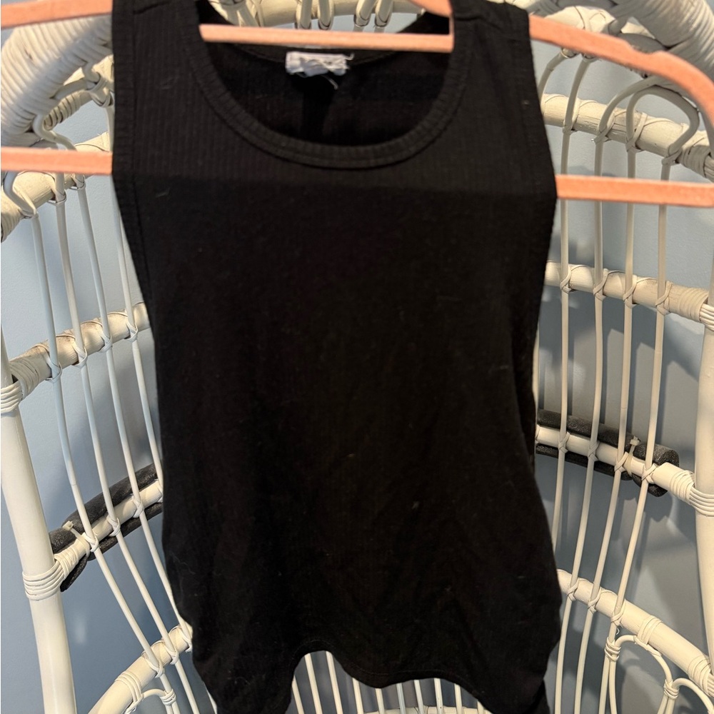Garage black Sleeveless Ribbed Top